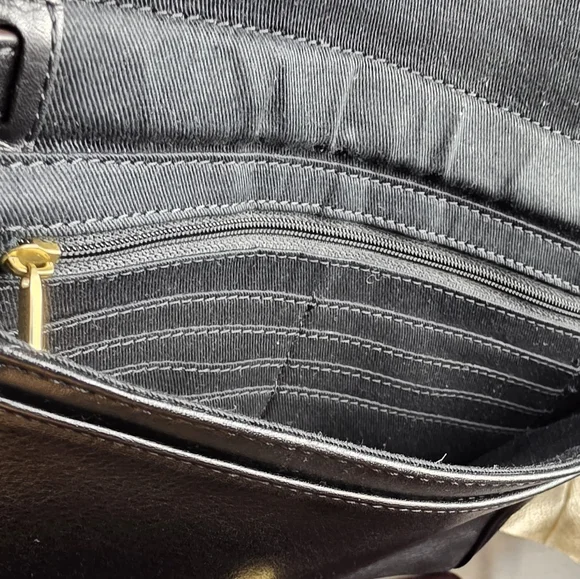 FOSSIL Black Genuine Leather Memoir Diary Clutch SL4317 - Picture 10 of 12